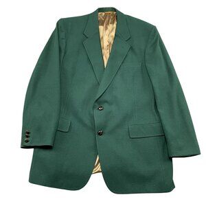 VTG Graham & Gunn Green Blazer Mens 44R 100% Cashmere Sports Coat USA